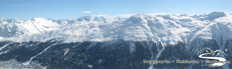 Skiarea Mottolino vista da Carosello 3000